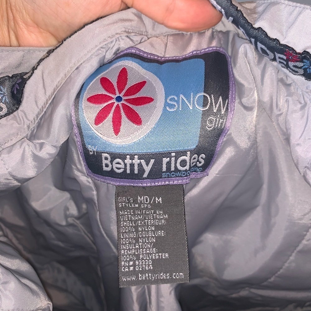 Betty Rides Snow Ski Pants Gray with Pockets Warm Gorpcore Winter Size M - Picture 2 of 6